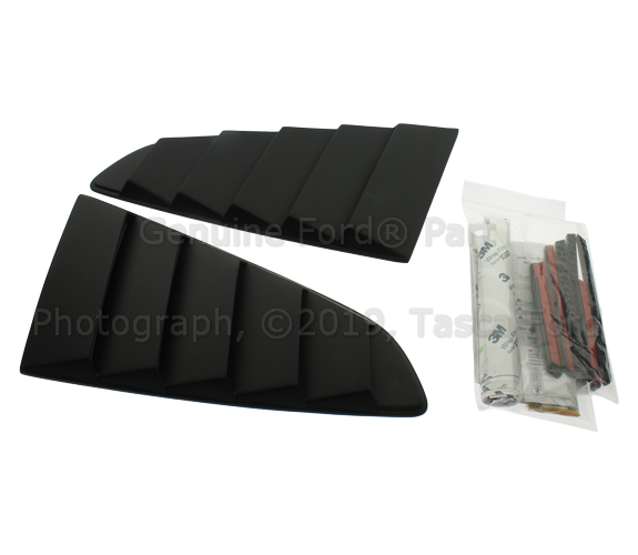 VJR3Z63280B10A - Exterior: Louvers - Quarter Window - Matte Black for Ford: Mustang Image