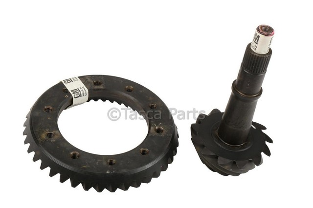 26038848 - Universals &amp; Rear Axle: Ring &amp; Pinion for Buick: Roadmaster | Cadillac: Escalade, Escalade ESV, Escalade EXT | Chevrolet: Avalanche 1500, Avalanche 2500, Blazer, C1500, C2500, C3500, C3500HD, Caprice, G10, G20, G30, Impala, K1500 Pickup, K2500 Pickup, K3500 Pickup, S10, S10 Blazer, Silverado 1500, Silverado 1500 HD, Silverado 2500, Silverado 2500 HD, Silverado 3500, Suburban 1500, Suburban 2500, Suburban C1500, Suburban C2500, Suburban K1500, Suburban K2500, Tahoe, Trailblazer, Trailblazer EXT | GMC: C1500 Pickup, C2500 Pickup, C3500 Pickup, C3500HD, Envoy, Envoy XL, G1500, G2500, G3500, Jimmy, K1500 Pickup, K2500 Pickup, K3500 Pickup, Sierra 1500, Sierra 1500 HD, Sierra 2500, Sierra 2500 HD, Sierra 3500, Sonoma, Suburban C1500, Suburban C2500, Suburban K1500, Suburban K2500, Yukon, Yukon XL 1500, Yukon XL 2500 | Oldsmobile: Bravada, Custom Cruiser Image