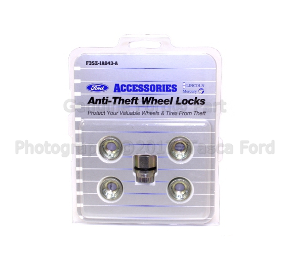F3SZ1A043A - Suspension: Wheel Locks - Zinc-Plated For Hidden Lugs for Ford: Escape, Focus, Fusion | Lincoln: MKZ, Zephyr | Mercury: Mariner, Milan Image