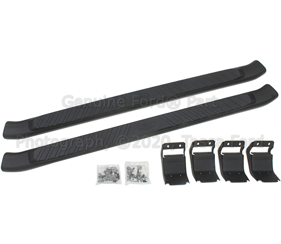 9L3Z16450FA - : Step Bars 5in Black Aluminum - Super Cab for Ford: F-150 Image