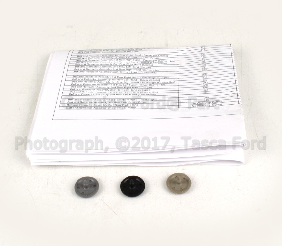 YR3Z6365070AA - Electrical: Seat Belt Assembly Button for Ford: E-150, E-250, E-350 Super Duty, E-450 Super Duty, Edge, Escape, Explorer, Explorer Sport Trac, F-150, F-250 Super Duty, F-350 Super Duty, F-450 Super Duty, Police Interceptor Sedan, Special Service Police Sedan, Taurus, Taurus X | Lincoln: MKS, MKT, MKX | Mercury: Mariner, Mountaineer Image