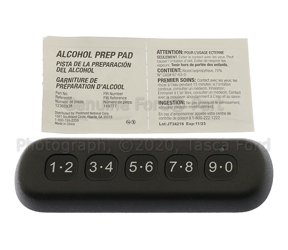 KB3Z14A626A - : Keyless Entry Keypad for Ford: E-150, E-250, E-350 Super Duty, Explorer, Police Interceptor Utility, Transit Connect | Lincoln: MKX, MKZ Image