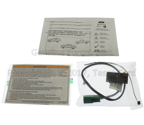 3L2Z7H332AA - Trailering: Neutral Tow Kit for Ford: Explorer Sport Trac, Ranger Image