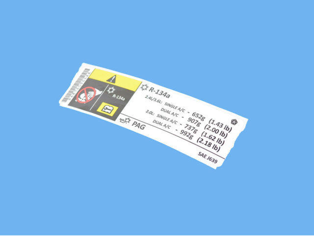 68160964AA - Labels: Air Conditioning System Label for Mopar Image