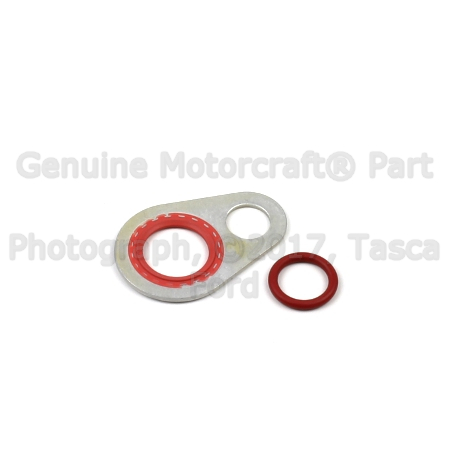 9W7Z19B596A - HVAC: Dehydrator Gasket for Ford: C-Max, E-350 Super Duty, E-450 Super Duty, E-Transit, Edge, Expedition, Explorer, F-150, F-150 Lightning, F-250 Super Duty, F-350 Super Duty, F-450 Super Duty, F-550 Super Duty, Fiesta, Flex, Focus, Fusion, GT, Maverick, Mustang, Mustang Mach-E, Police Interceptor Sedan, Police Interceptor Utility, Police Responder Hybrid, Special Service Police Sedan, SSV Plug-In Hybrid, Taurus | Lincoln: Aviator, Continental, MKS, MKT, MKX, MKZ, Nautilus, Navigator | Mercury: Sable Image