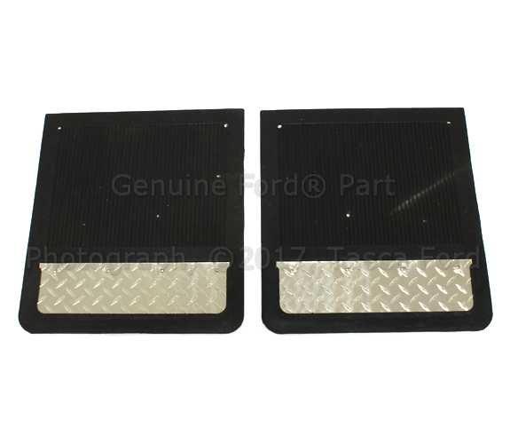 F81Z16A550JA - Exterior: Splash Guards, Flat, Rubber for Ford: E-350 Super Duty, E-450 Super Duty, F-250 Super Duty, F-350 Super Duty, F-450 Super Duty, F-550 Super Duty Image