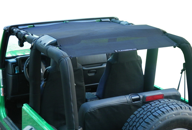 TJFB - : Alien Sunshade Jeep Wrangler TJFB Mesh Bikini Top Cover Provides UV Protection for Your TJ (1997-2006) for Alien Sunshade Image