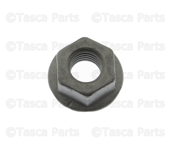 6104709AA - Steering: Hex Flange Nut for Chrysler: 200, 300, Pacifica, PT Cruiser, Sebring, Town &amp; Country, Voyager | Dodge: Avenger, Caliber, Challenger, Charger, Charger Daytona, Dart, Durango, Grand Caravan, Hornet, Journey, Magnum, Nitro, Ram 1500, Sprinter 2500, Sprinter 3500, Viper | Fiat: 500, 500X | Jeep: Cherokee, Commander, Compass, Gladiator, Grand Cherokee, Grand Cherokee L, Grand Cherokee WK, Grand Wagoneer, Liberty, Patriot, Renegade, Wagoneer, Wagoneer S, Wrangler, Wrangler JK | Ram: 1500, 1500 Classic, 2500, 3500, C/V, Dakota, ProMaster EV | SRT: Viper Image