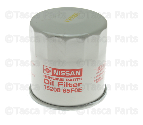 1520865F0E - Engine: Oil Filter for Nissan: 200SX, 350Z, 370Z, Altima, Cube, Frontier, Juke, Kicks, Kicks Play, Maxima, Micra, Murano, NV200, Pathfinder, Qashqai, Quest, Rogue, Rogue Select, Rogue Sport, Sentra, Versa, Versa Note Image