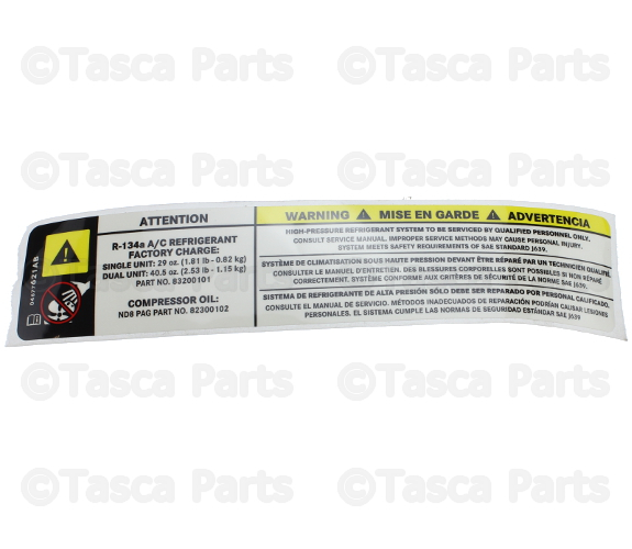 4677621AB - Labels: Air Conditioning System Label for Mopar Image
