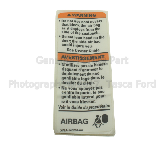 XF2Z14B217AA - Body: Air Bag Label for Ford Image