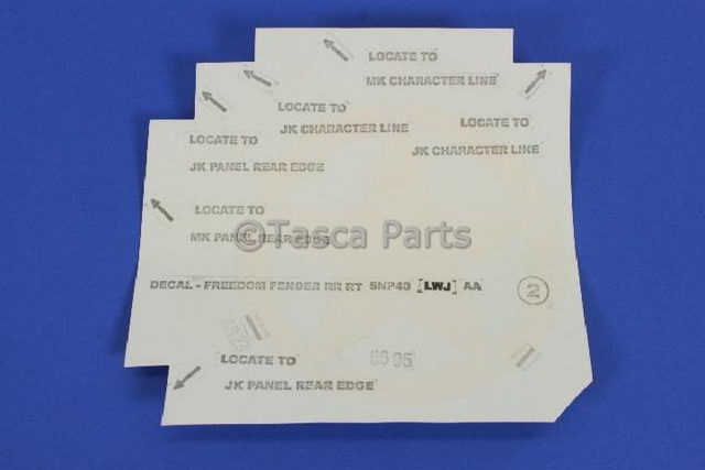 5NP40LWJAA - : Fender Rear Decal for Mopar Image