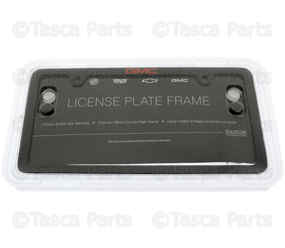 19368097 - Exterior: License Plate Frame, Slim, Black, Gmc for GM Image