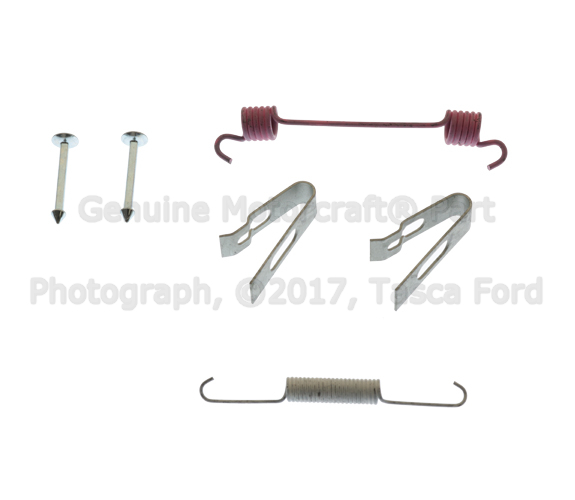 6W1Z2A225AA - Brakes: Park Brake Shoes Mount Kit for Ford: Crown Victoria, Ranger | Lincoln: Town Car | Mercury: Grand Marquis, Marauder Image