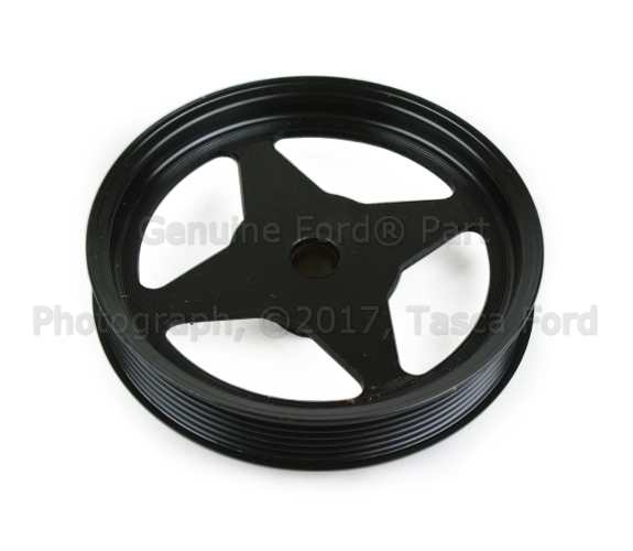 2L3Z3A733AA - Steering: Pulley for Ford: E-150, E-150 Club Wagon, E-250, E-350 Super Duty, E-450 Econoline Super Duty, E-450 Super Duty, Excursion, Expedition, Explorer, Explorer Sport Trac, F-150, F-250 Super Duty, F-350 Super Duty, F-450 Super Duty, F-550 Super Duty, Mustang | Lincoln: Aviator, Blackwood, Mark LT, Navigator | Mercury: Mountaineer Image