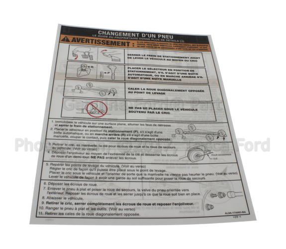 AL8Z17A083B - Body: Decal for Ford: Escape | Mercury: Mariner Image