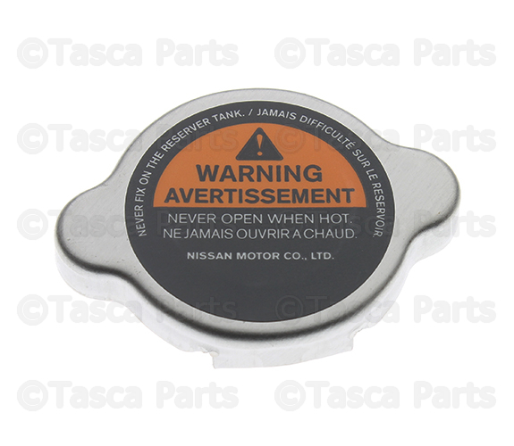21430C991A - Cooling System: Cap for Nissan: 370Z, Armada, Frontier, GT-R, NV1500, NV2500, NV3500, Pathfinder, TITAN, TITAN XD, Xterra, Z Image