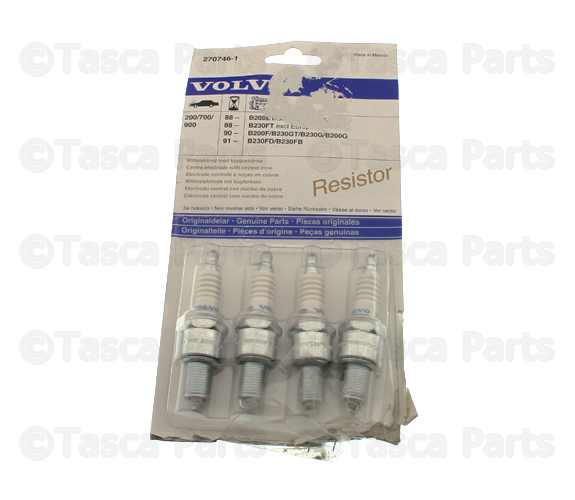 270746 - : Spark Plug Set for Volvo: 240, 244, 245, 740, 760, 780, 940 Image