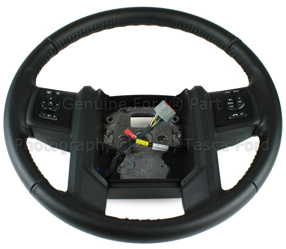 Genuine Ford Steering Wheel BL3Z-3600-BC – Non-Leather Gray With Cruise Control, Fits 2011-2014 F-150 Steel Gray Interiors