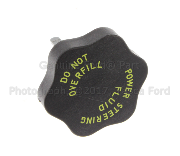 F7UZ3A006AA - Steering: Reservoir Cap for Ford: E-150, E-150 Club Wagon, E-150 Econoline, E-150 Econoline Club Wagon, E-250, E-250 Econoline, E-350 Club Wagon, E-350 Econoline, E-350 Econoline Club Wagon, E-350 Super Duty, E-450 Econoline Super Duty, E-450 Super Duty, Econoline Super Duty, Excursion, F-250 Super Duty, F-350 Super Duty, F-450 Super Duty, F-550 Super Duty Image