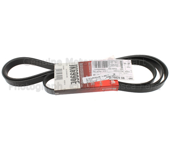 2L3Z8620DB - Cooling System: Serpentine Belt for Ford: Excursion, F-150, F-150 Heritage, F-250, F-250 Super Duty, F-350 Super Duty, F-450 Super Duty, F-550 Super Duty Image