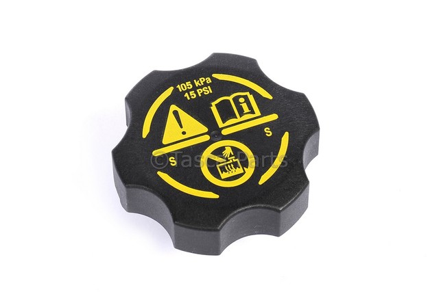 13502354 - Cooling System: Reservoir Cap for Cadillac: Escalade, Escalade ESV | Chevrolet: Silverado 1500, Silverado 1500 LD, Silverado 2500 HD, Silverado 3500 HD, Suburban, Suburban 3500 HD, Tahoe | GMC: Sierra 1500, Sierra 1500 Limited, Sierra 2500 HD, Sierra 3500 HD, Yukon, Yukon XL Image