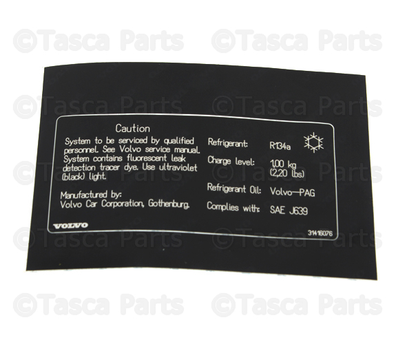31416076 - Body: Caution Label for Volvo: XC90 Image