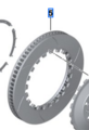 34108328174 - : Brake rotor, front (RH - Pagid) for BMW Image