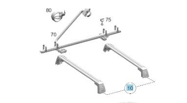 2058900093 - Roof Carrier Systems: Basic Carrier Bars - Silver-Coloured / Black for Mercedes-Benz Image