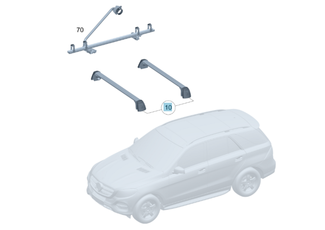 1678903000 - Roof Carrier Systems: Basic Carrier for Mercedes-Benz Image
