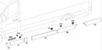 90769060009K83 - Body: Center Molding for Mercedes-Benz Image