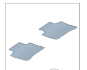 20568078089G33 - Interior: All-Season Floor Mats Classic, Rear, 2-Piece for Mercedes-Benz Image