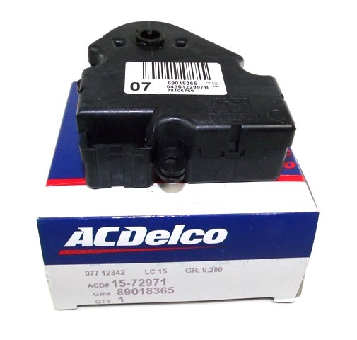 89018365 - HVAC: Actuator for Buick: Century, LeSabre, Park Avenue, Rainier, Regal, Riviera | Cadillac: Catera, Escalade, Escalade ESV, Escalade EXT, Seville | Chevrolet: Avalanche, Avalanche 1500, Avalanche 2500, Blazer, Corvette, Impala, Monte Carlo, S10, Silverado 1500, Silverado 1500 Classic, Silverado 1500 HD, Silverado 1500 HD Classic, Silverado 2500, Silverado 2500 HD, Silverado 2500 HD Classic, Silverado 3500, Silverado 3500 Classic, Silverado 3500 HD, SSR, Suburban 1500, Suburban 2500, Tahoe, Trailblazer, Trailblazer EXT | GMC: Envoy, Envoy XL, Envoy XUV, Jimmy, Sierra 1500, Sierra 1500 Classic, Sierra 1500 HD, Sierra 1500 HD Classic, Sierra 2500, Sierra 2500 HD, Sierra 2500 HD Classic, Sierra 3500, Sierra 3500 Classic, Sierra 3500 HD, Sonoma, Yukon, Yukon XL 1500, Yukon XL 2500 | Hummer: H2 | Oldsmobile: Aurora, Bravada, Intrigue | Pontiac: Bonneville, Grand Prix Image