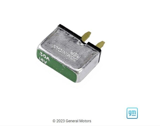 12077863 - : Part# 12077863 Circuit Breaker for Cadillac: Seville, STS | Chevrolet: Express 1500, Express 2500, Express 3500 | GMC: Savana 1500, Savana 2500, Savana 3500 Image