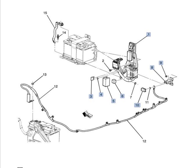 92285204 - : Part# 92285204 Battery distribution fuse block for GM Image