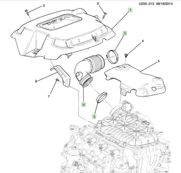 84556718 - : Part# 84556718 Engine Air Outlet Duct for Chevrolet: Colorado | GMC: Canyon Image