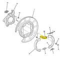 23492814 - : Part# 23492814 Rear Parking Brake Actuator Lever for Cadillac: Escalade, Escalade ESV | Chevrolet: Silverado 1500, Silverado 1500 LD, Suburban, Tahoe | GMC: Sierra 1500, Sierra 1500 Limited, Yukon, Yukon XL Image