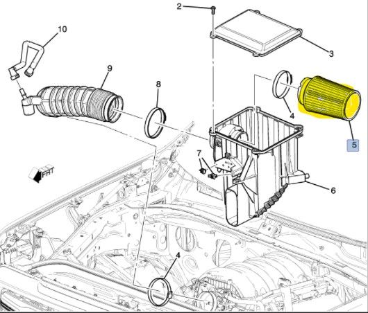 84428120 - : Part# 84428120 Air Filter for GMC: Yukon, Yukon XL Image