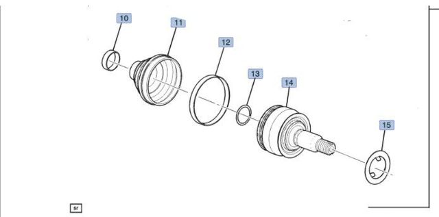 84624851 - : Part# 84624851 Rear Half-Shaft Outer Constant Velocity Joint for GM Image