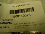 909140028 - : Bumper Cover Clip for Subaru: Baja Image