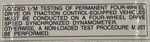 1128274010 - : Caution Label for Lexus Image