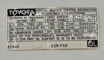 1129837480 - Body: Emission Label for Toyota Image