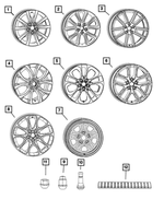 Aluminum Wheel - Mopar (7AR61LS1AA)