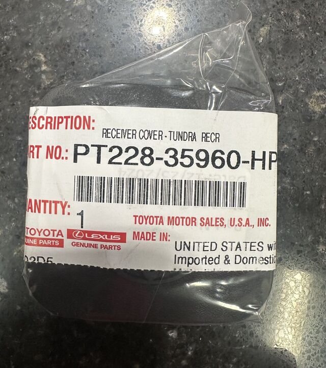 PT22835960HP - Towing: Towing Hitch Receiver Tube Plug for Toyota Image