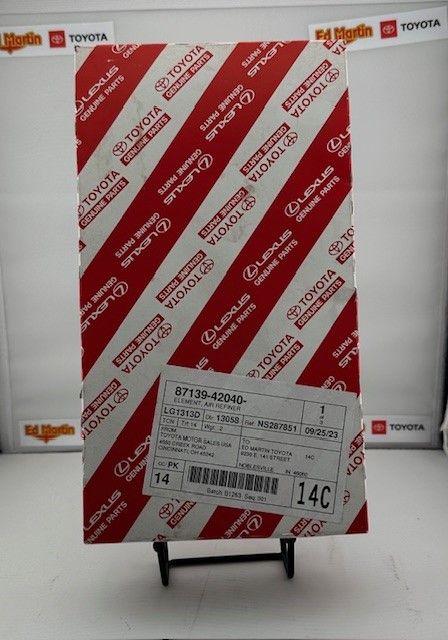 87139-42040 - Cabin Air Filter (qty: 1) 2023-2025 Toyota bZ4X | Ed