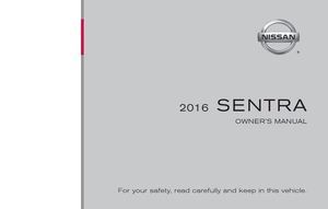 2016 NISSAN SENTRA B17D OWNERS MANUAL