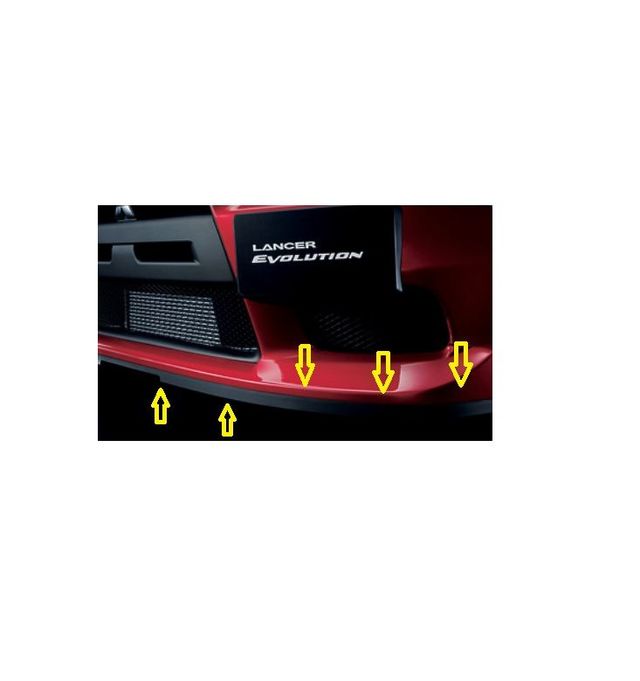 MZ380491EX - Exterior: Front lower "rubber lip" for Mitsubishi Image