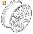 31408095 - : ALUMINUM RIM 20" POLESTAR WHEEL for Volvo Image