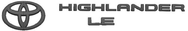 PT9484820302 - Exterior: Emblem, Blackout Overlays - Le for Toyota: Highlander Image