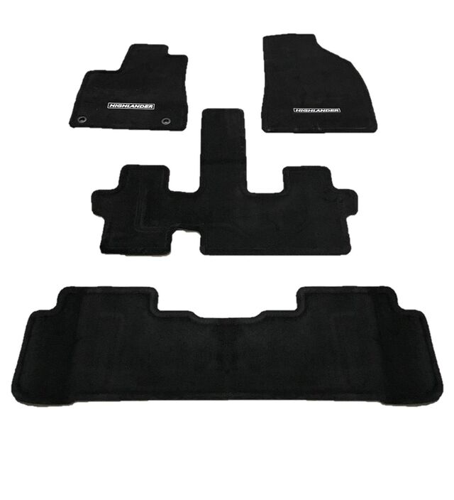 PT9264819120 - Interior: Highlander Black Carpet 4pc Floor Mats 7 Passenger for Toyota: Highlander Image
